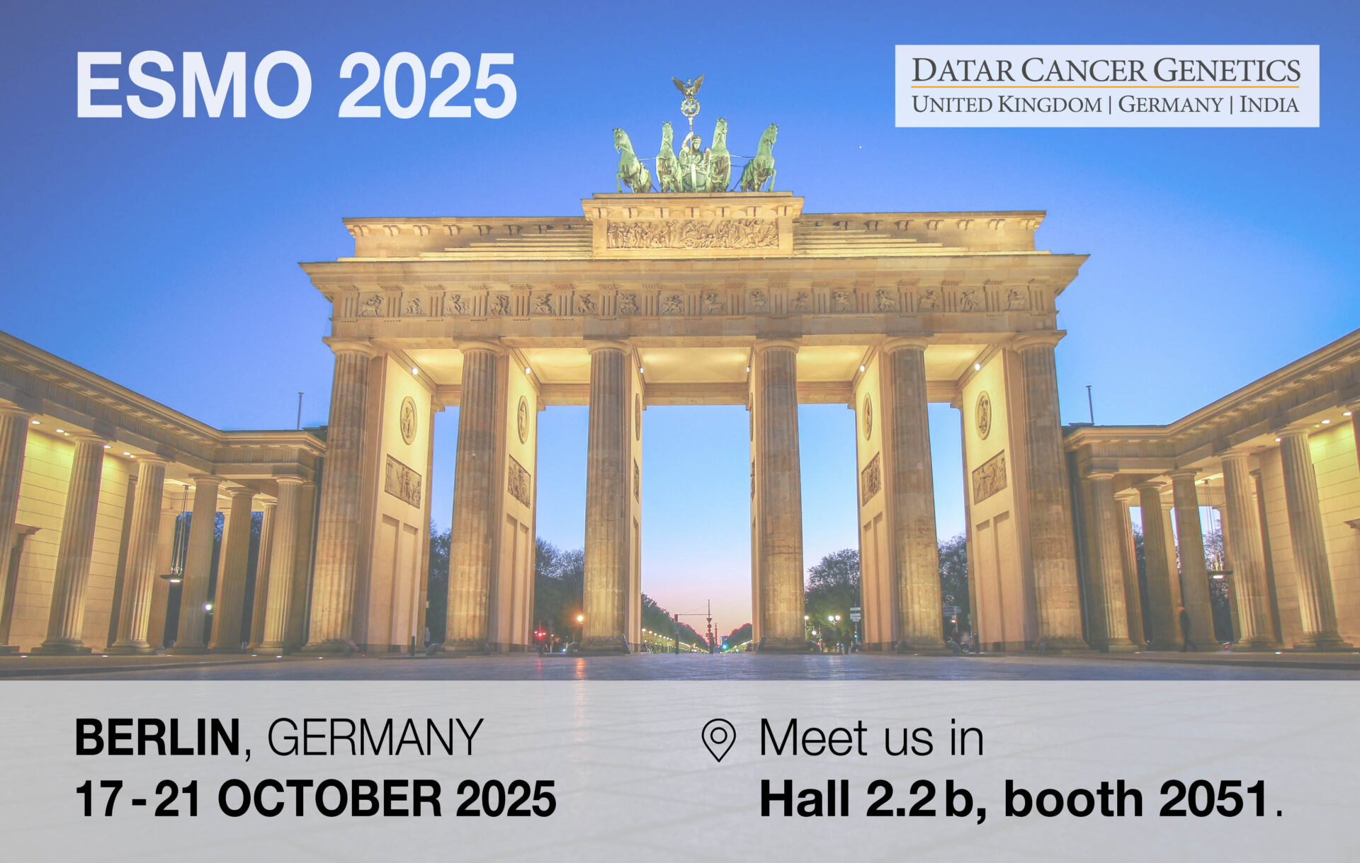 Wir sind dabei - ESMO 2025 in Berlin - Data Cancer Genetics